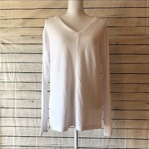 GAP Ribbed Long Sleeve V-Neck